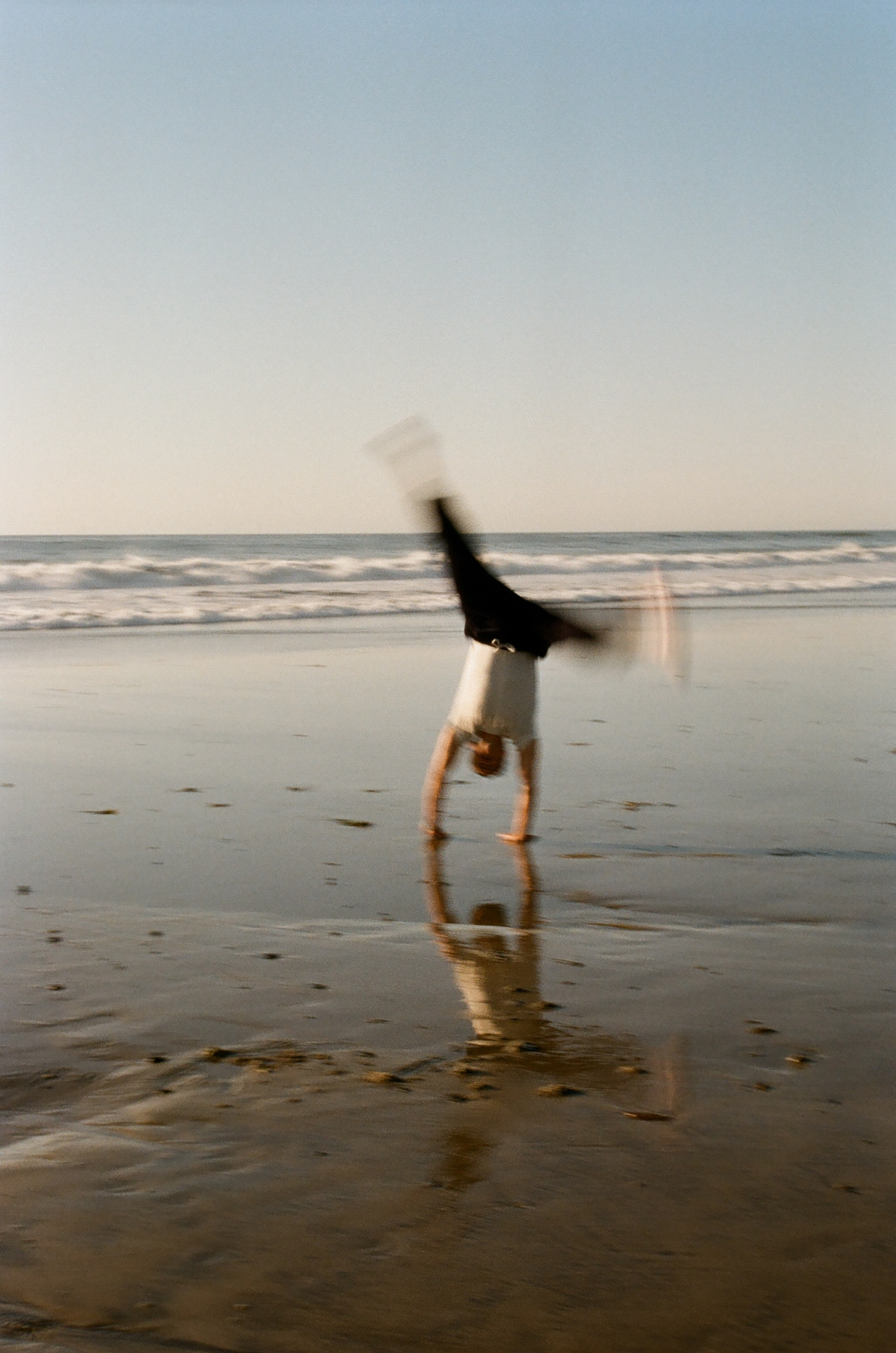 Motion-blurred figure on the platform